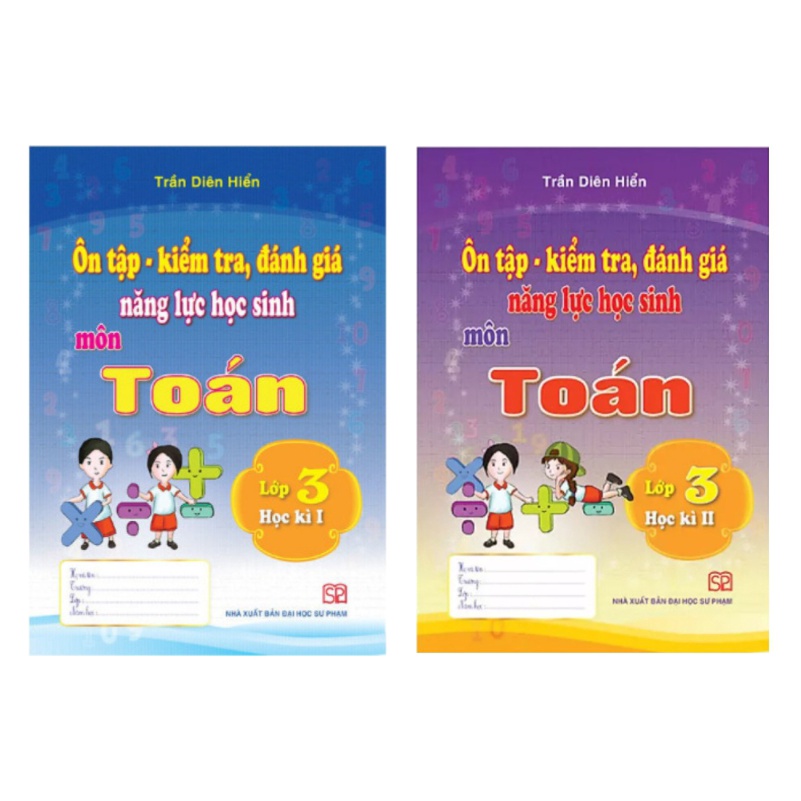 Sách - Combo Ôn tập kiểm tra đánh giá năng lực học sinh môn toán lớp 3 (2 Tập)