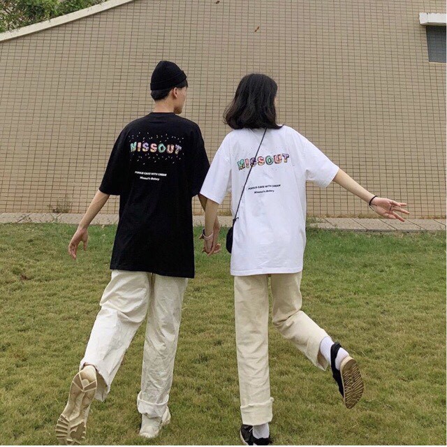 Sale hot! Áo thun form rộng tay lỡ (40-70kg) in chữ MISSOUT cực đẹp,áo phông dáng rộng siêu hot hit giá rẻ | BigBuy360 - bigbuy360.vn