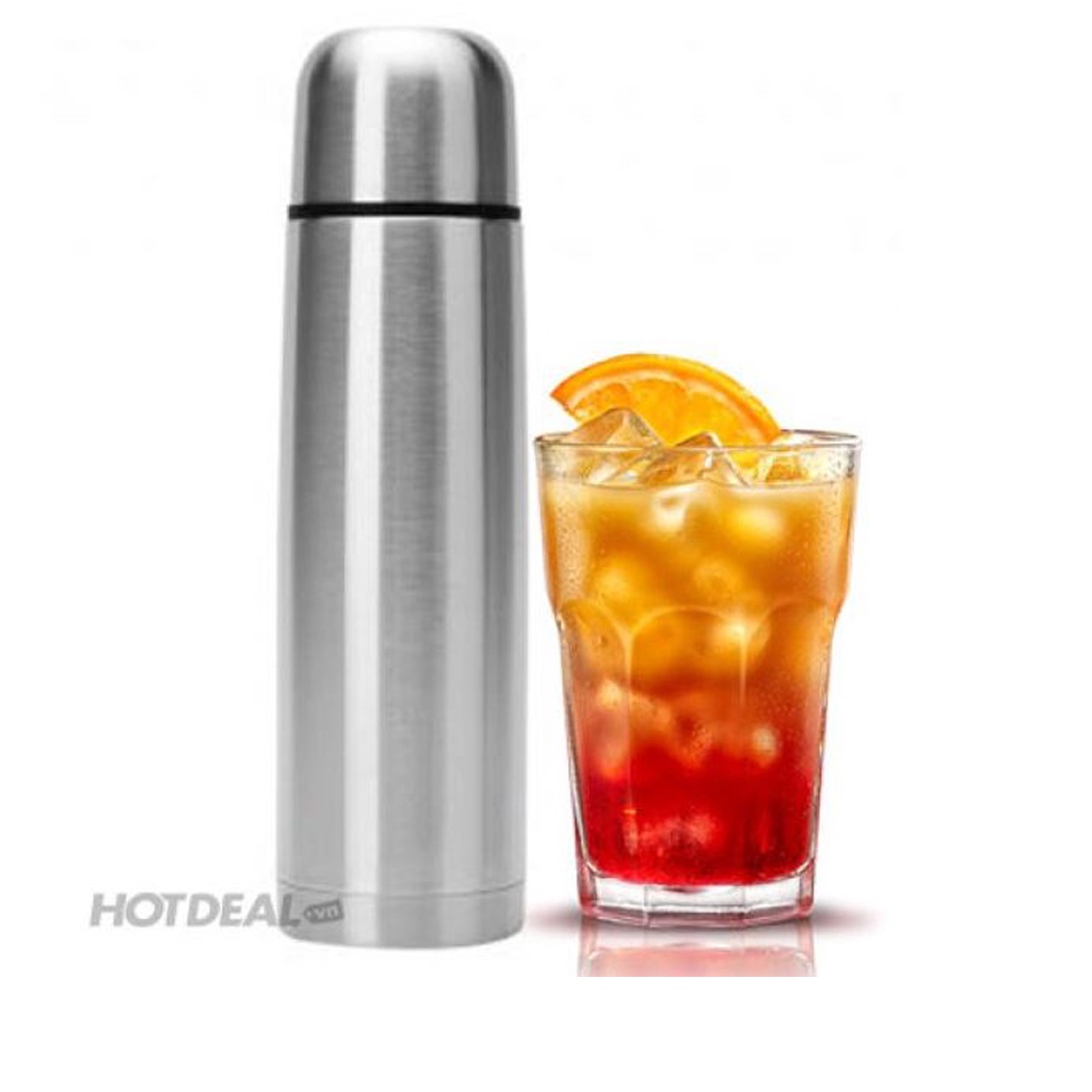 Bình đựng nước dung tích 500ml giữ nhiệt chất liệu Inox 304 cao cấp kiểu dáng đẹp