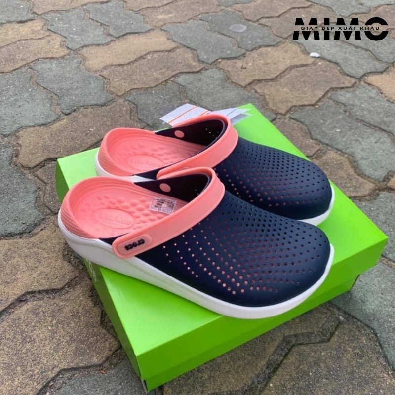 Dép sục Cross Literide navy hồng nữ cực êm mềm nhẹ, thoáng khí, full box xịn xò