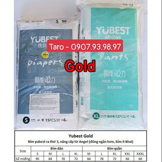 Tã dán/ quần Bỉm YUBEST GOLD mềm mỏng, thấm hút đủ size S90/M84/L78/XL72/XXXL66