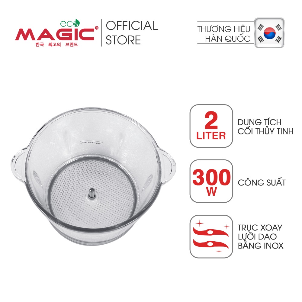 [Mã ELHA22 giảm 5% đơn 300K] Máy xay thịt thực phẩm đa năng mini Magic AC-15, dung tích 2L