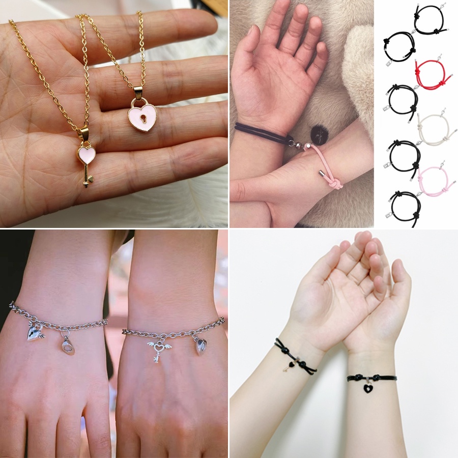 Set 2 vòng tay/ vòng cổ phối móc chìa khóa BELLA-Bee độc đáo cho cặp đôi