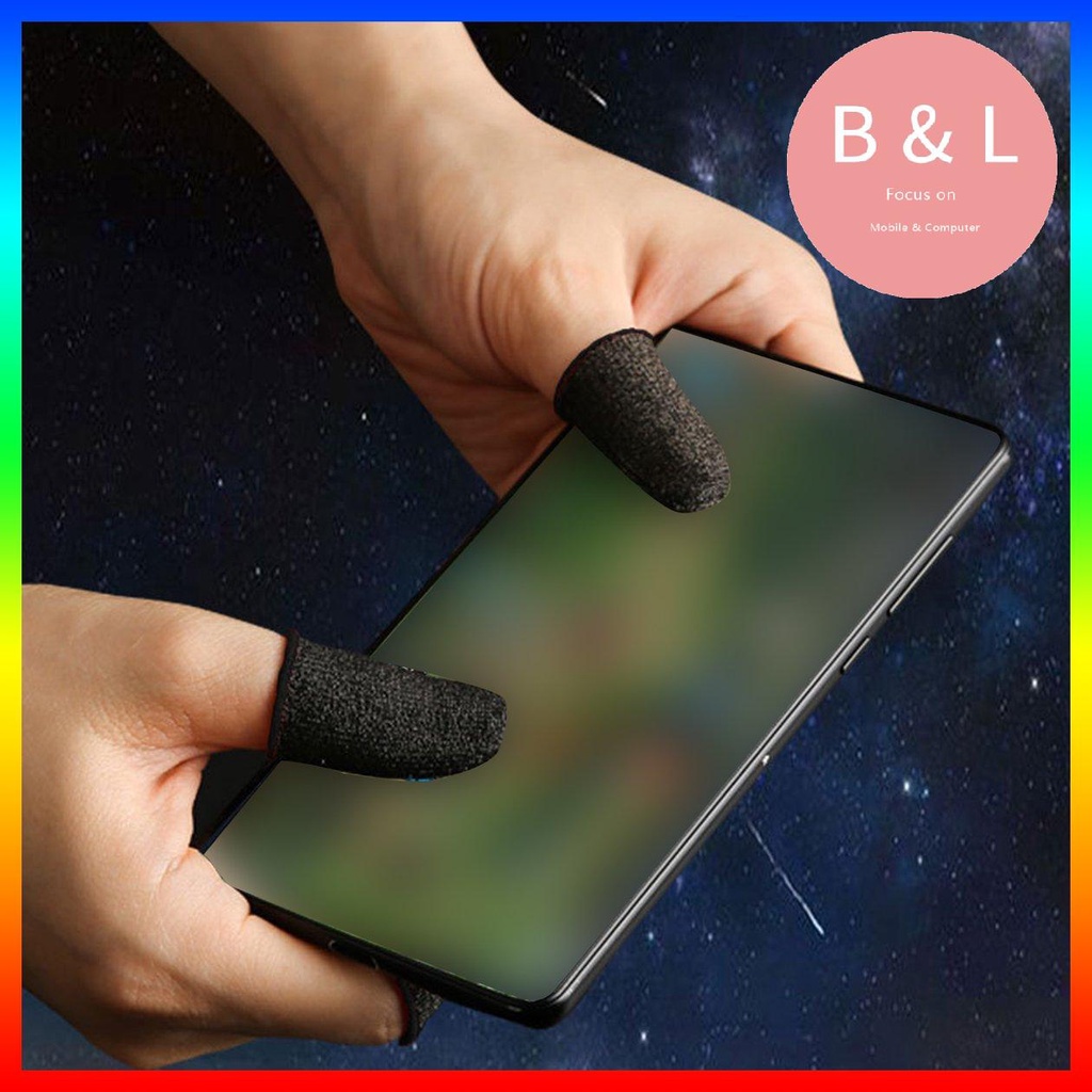 2 Bao ngón tay chơi game bằng sợi carbon chống trượt độ nhạy cao chuyên dụng