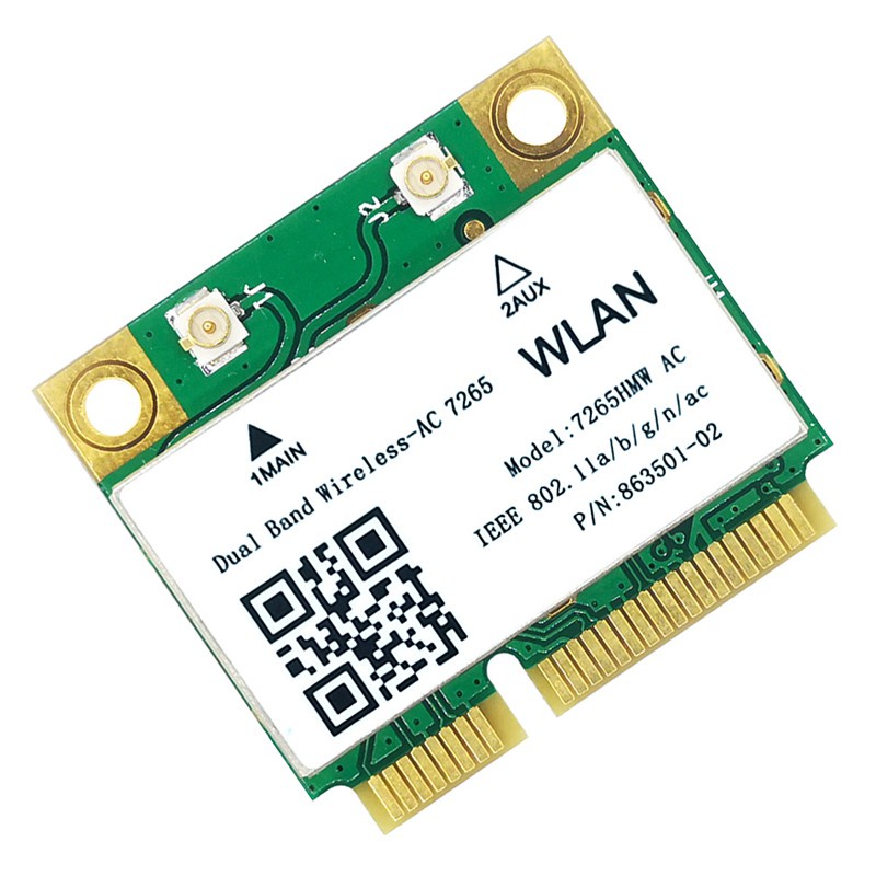 Card Wifi 7265ac 7265hmw 1200mbps Mini Pci-E Bluetooth 4.2 2.4g + 5g Cho Win7 Win 8 Win 10