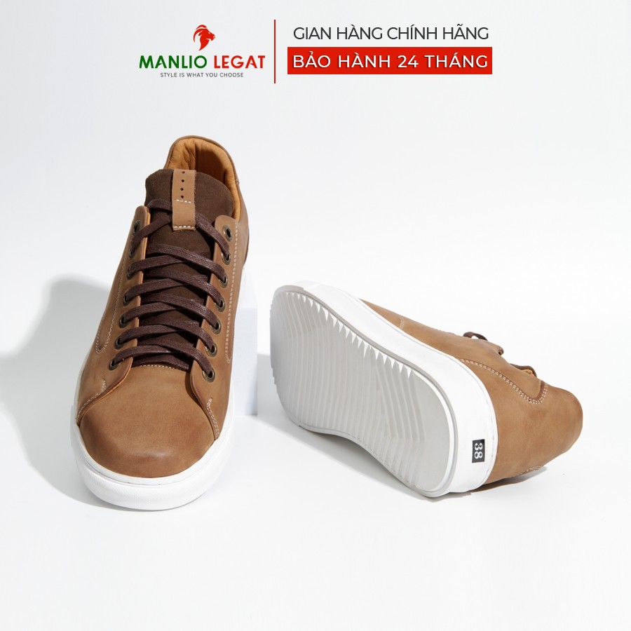 Giày Sneaker nam da thật Manlio Legat màu nâu sáp G6351-BN