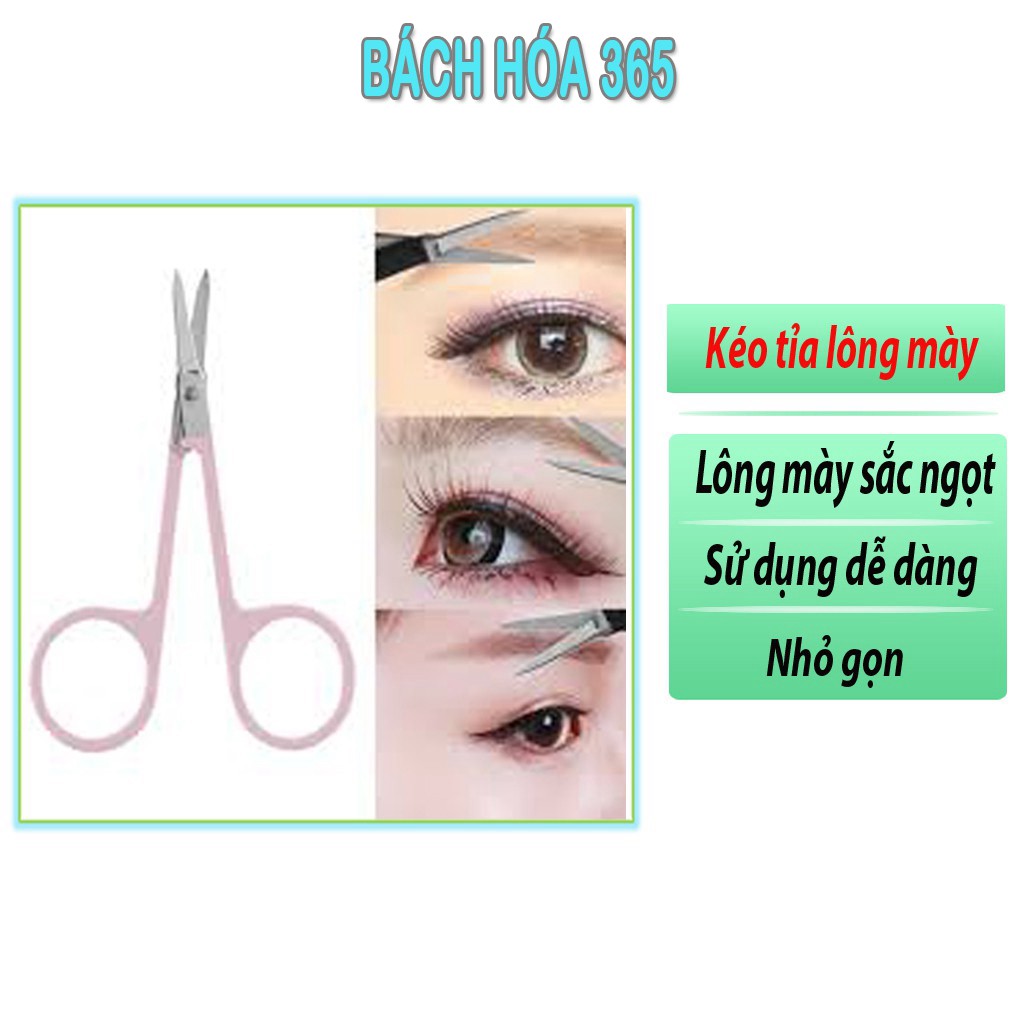 Kéo Tỉa Lông Mi, Lông Mày Nhỏ Gọn, Tiện Lợi, Sắc Bén, Làm Bằng Inox Không Rỉ Giúp Khuôn Mặt Trở Nên Sắc Nét