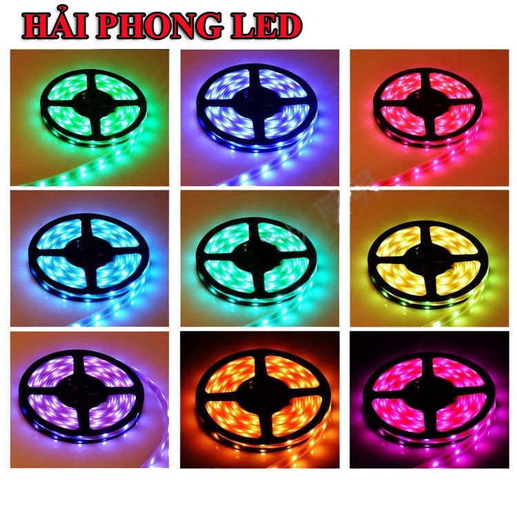 Cuộn Led RGB Đổi 7 Màu 5050 5M Siêu Sáng Cuộn Led Dây Dán RGB Trang Trí Nhà Nội Thất Đèn Led TikTok