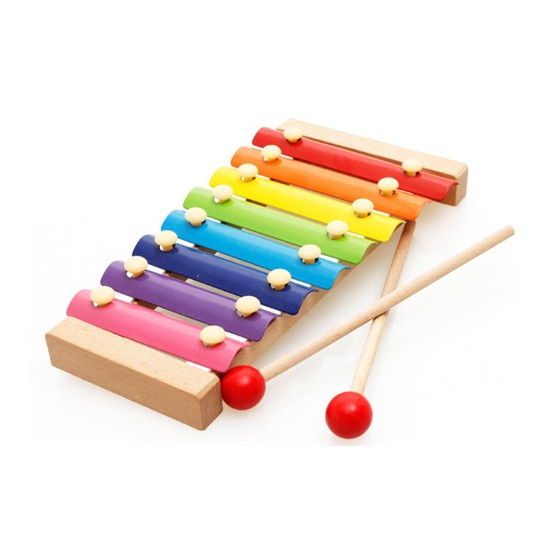 Đồ Chơi Đàn Gỗ Xylophone 8 Thanh Cho Bé + 2 Thanh Gõ