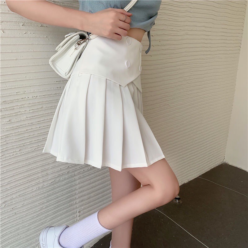 Chân váy xếp ly dáng ngắn có 4 cúc - Có ảnh thật- 658 | BigBuy360 - bigbuy360.vn