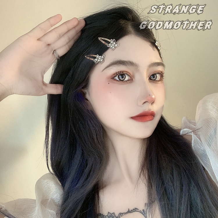 Kẹp tóc thời trang hình nơ đính đá nhân tạo đáng yêu cho phái nữ