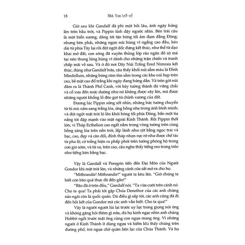 Sách - Chúa Tể Những Chiếc Nhẫn - Nhà Vua Trở Về