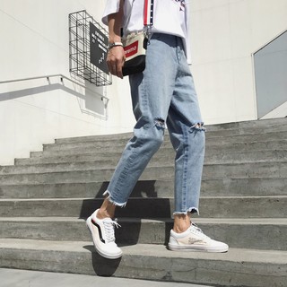 Quần jeans rách nam Hàn Quốc quân dài Trousers Denim Harlan pants SDH4