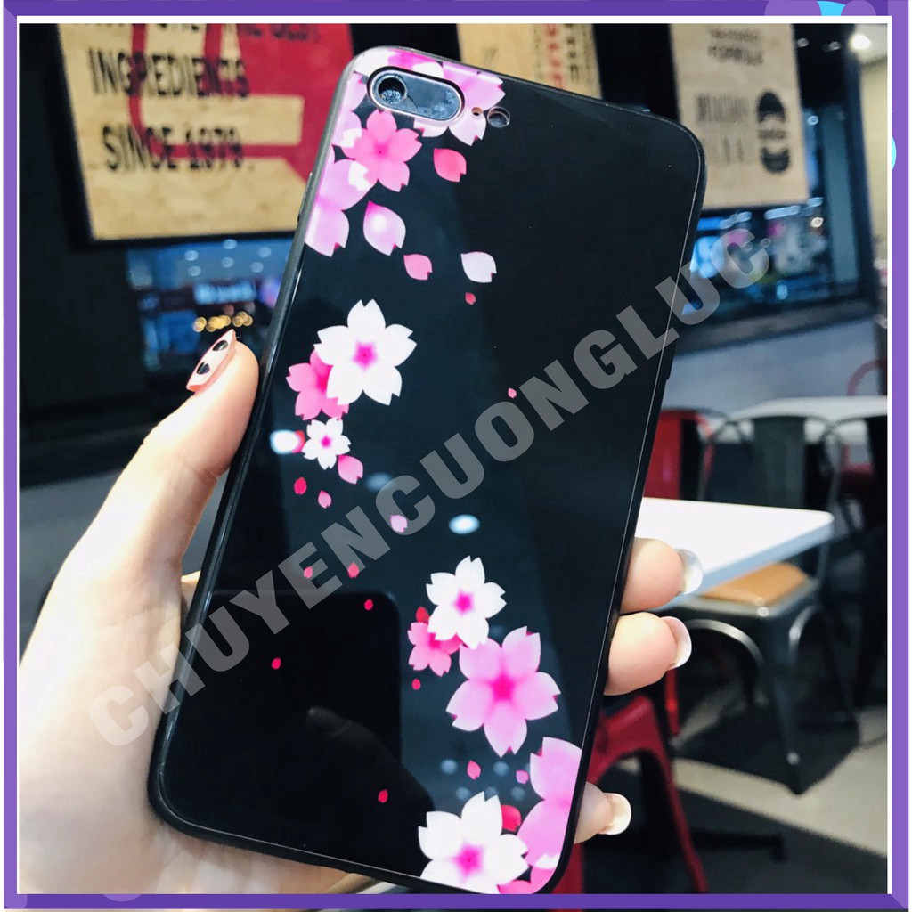 [HOT] Ốp Lưng Kính Cường Lực Cherry Blossom