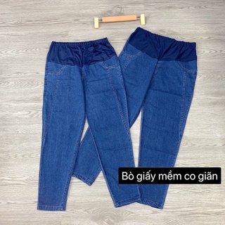 Quần jeans bầu , quần bò bầu quần bò bầu giấy co giãn thoải mái