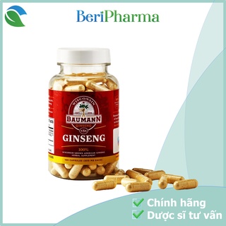 ✅[CHÍNH HÃNG] Sâm Viên Baumann Wisconsin - 100% Wiscosin Ginseng Farm direct to You ! Chai 130 viên x 400mg