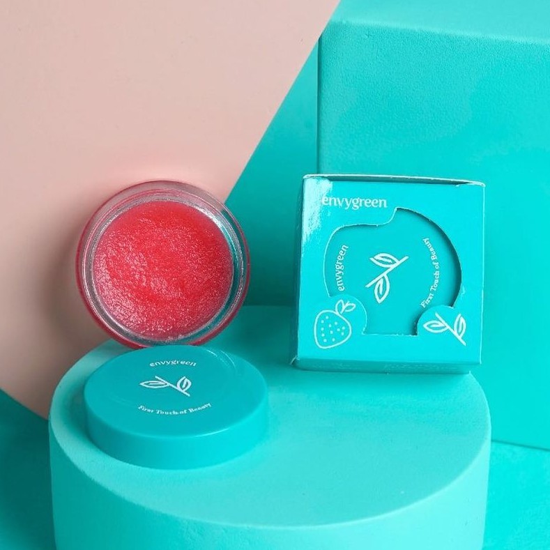 (Hàng Mới Về) Mặt Nạ Môi Tẩy Tế Bào Chết Hương Dâu Tây / Envygreen Màu Đen | BigBuy360 - bigbuy360.vn