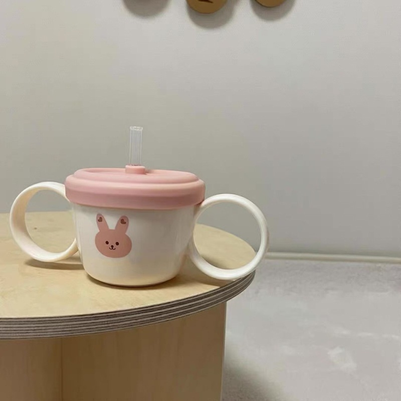 Bát Ăn Dặm Có Nắp Đậy Và Ống Hút Tiện Dụng Cho Trẻ Em