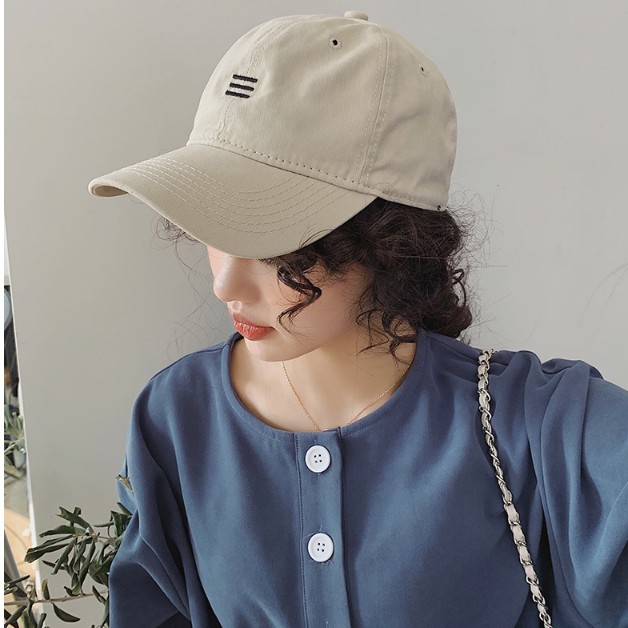 Outdoor versatile sun visor cap simple three bar fashion male sun visor female sports student baseball cap
