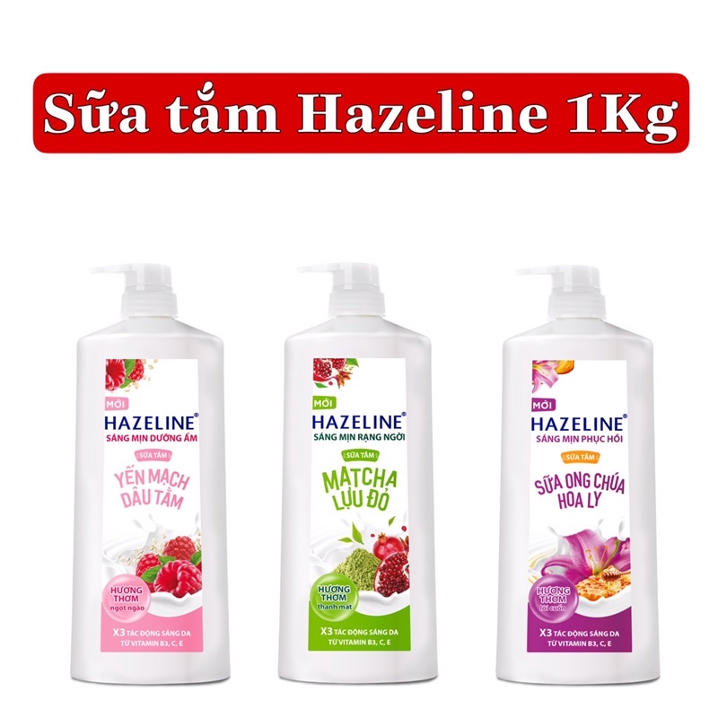 Sữa tắm Hazeline 1KG 900G 800G 670G