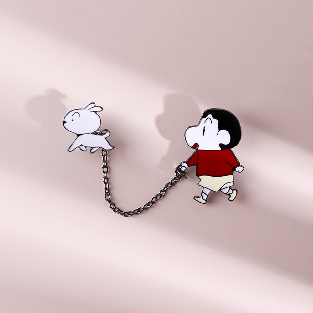 Ghim Cài Áo Hình Cậu Bé Bút Chì Hoạt Hình Dễ Thương