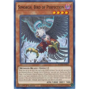 Thẻ bài Yugioh - TCG - Simorgh, Bird of Perfection / BACH-EN023'