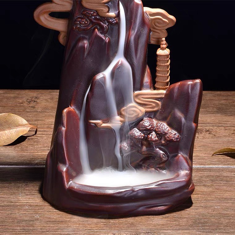 Thác Khói Trầm Hương Để Bàn Tặng 3 Nụ Trầm Nguyệt Vọng Khê Tâm Cung Trăng Núi Đá Trăng Tròn