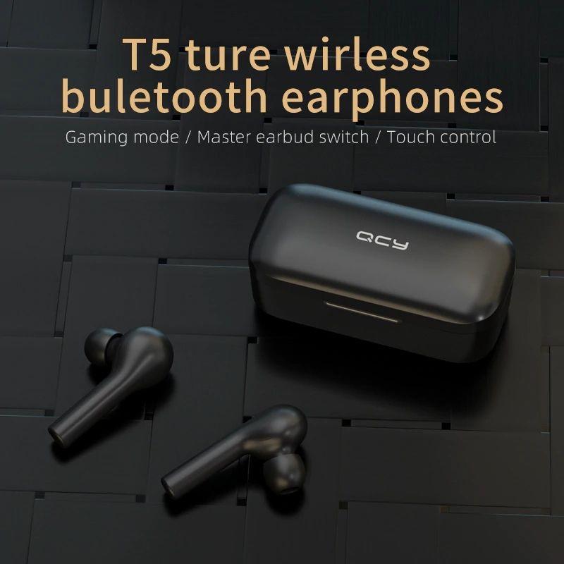 tai nghe không dây true wireless  bluetooth 5.0 QCY T5 . tai nghe game thủ chuyên nghiệp . âm thanh nổi sắc nét