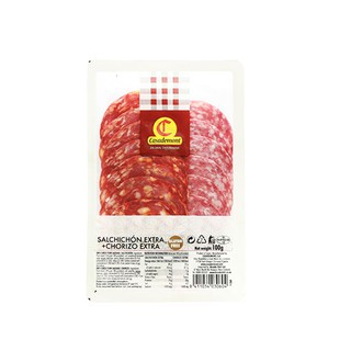 Thịt nguội Salami Hỗn Hợp Salchichon + Chorizo Duo hiệu Casademont 100g