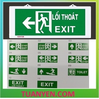 Đèn exit lối thoát kentom kt620 - 2 mặt hàng chính hãng - tuấn yến