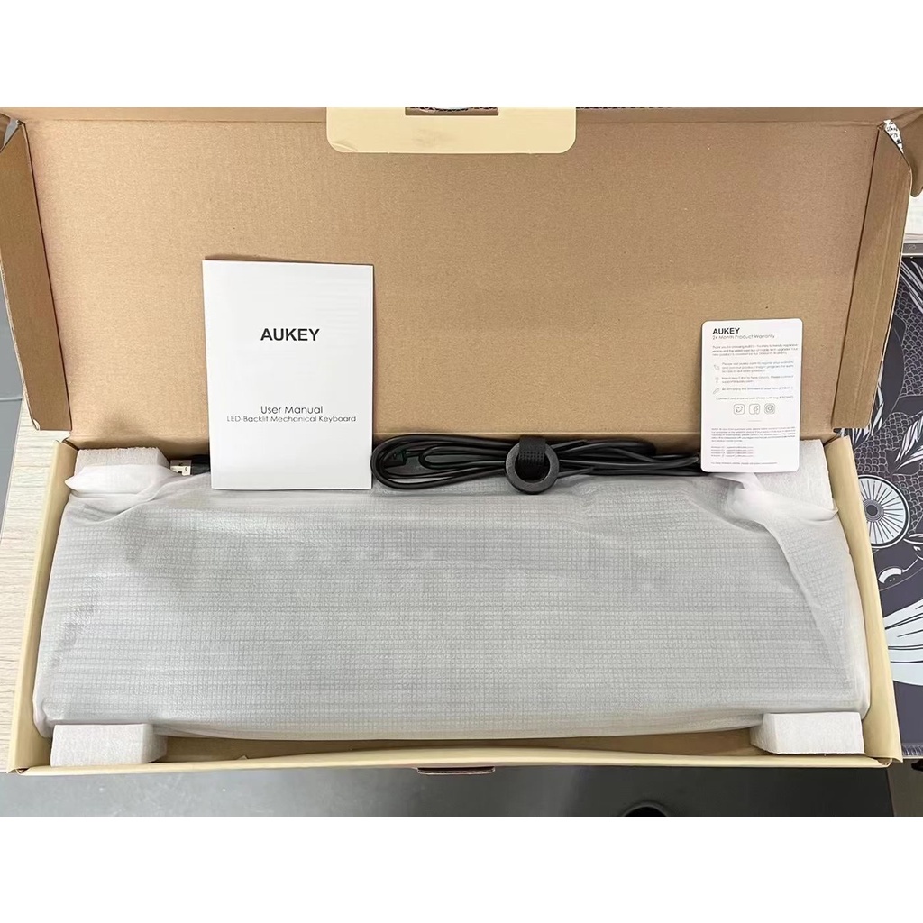 Bàn phím cơ gaming Aukey KM - G6 bàn phím led, đổi màu nhiều chế độ, chống nước, chống bụi