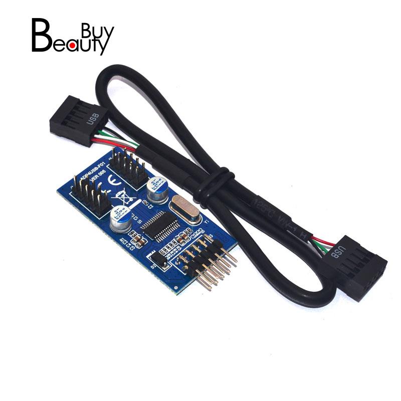 Bộ Chuyển Đổi Thẻ Bo Mạch Chủ 9pin Usb Sang 2 Đầu Cắm Usb2.0 9pin Sang Cổng Kép 9pin