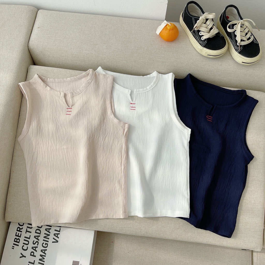 Bộ sát nách chất đũi, Bộ ba lỗ sát nách cực mát cho bé từ 1-5 tuổi- Lila Kids