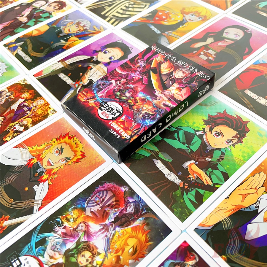 ❤ Bộ Thẻ Ảnh Lomo Nhân Vật Anime Demon Slayer: The Hinokami Chronicles ❤ Set 30 Thẻ Ảnh HD Mini Tanjirou / Nezuko