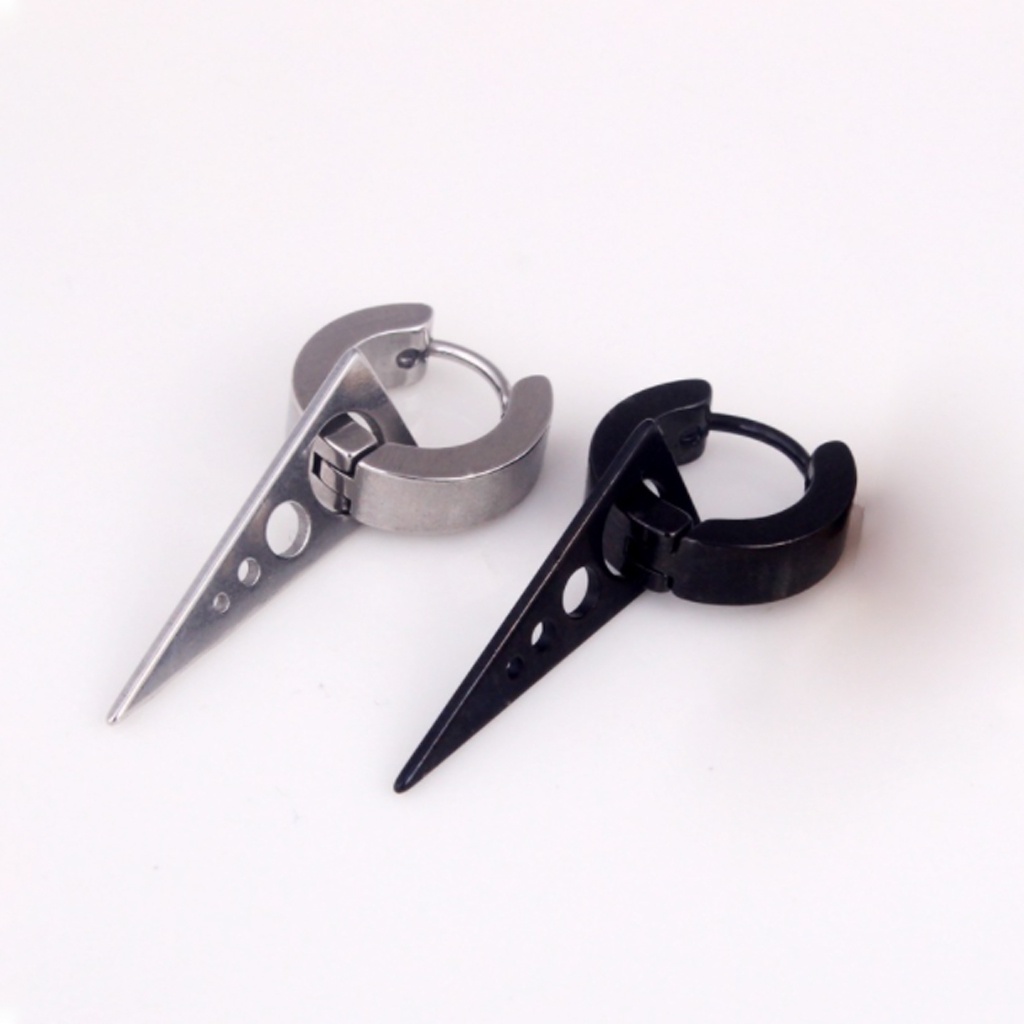 Khuyên tai tam giác cho nam nữ, thép titan siêu bền, không dị ứng, không gỉ ,thoải mái không gây dị ứng