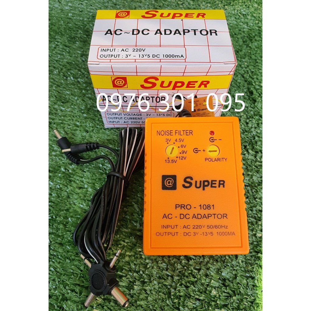 ADAPTOR ĐA NĂNG - ĐÀO CỰC ĐƯỢC 3v/4.5v/6v/9v/12v/13.5v