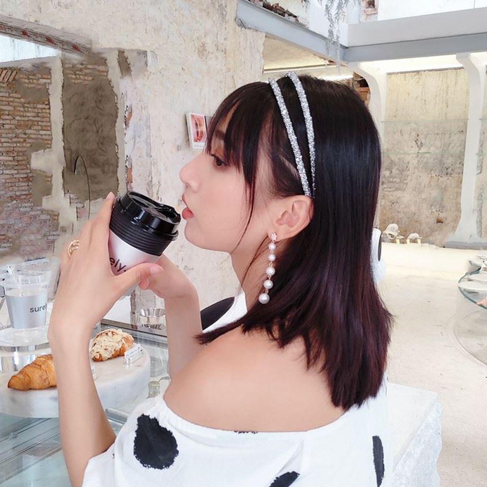 ANEMONE Băng Đô Cài Tóc Đính Đá Lấp Lánh Sang Trọng Cho Nữ