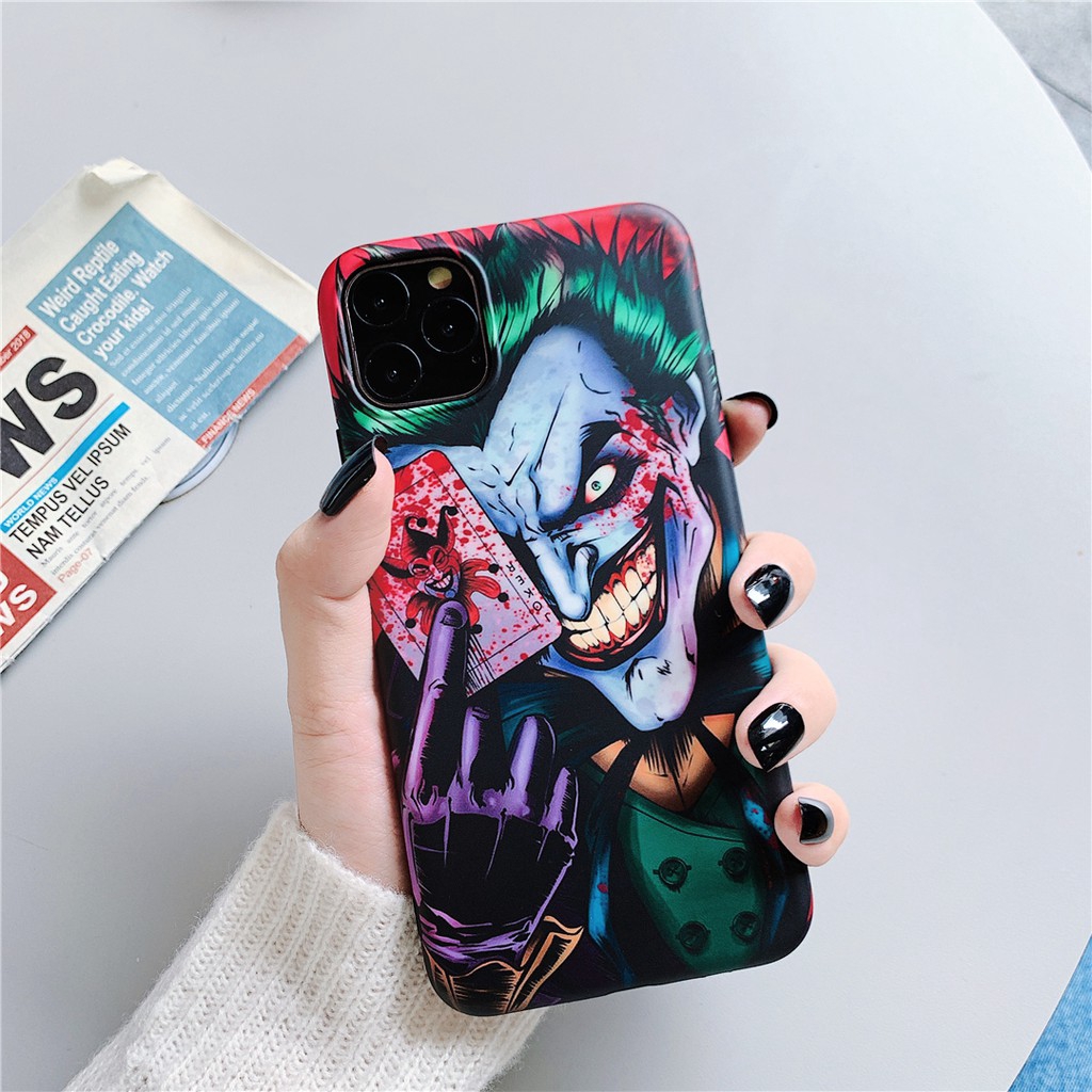 Ốp điện thoại nhựa dẻo in hình Joker/Harley Quinn cho iPhone 7/8 7P/8P X/XS/XR/MAX 11/11Pro/11PROMAX