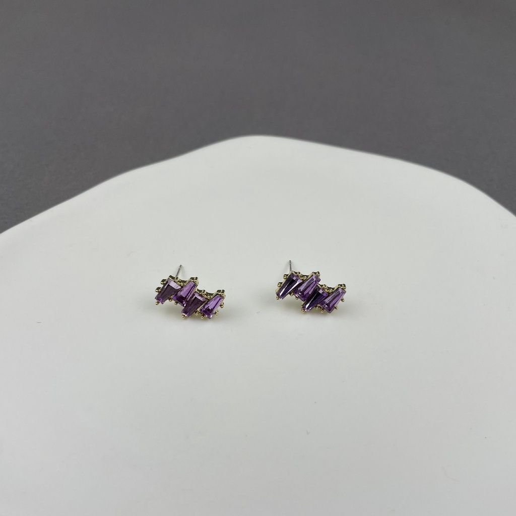 Bông Tai Đính Đá Tím Thời Trang Mùa Hè 2022 Dành Cho Nữ