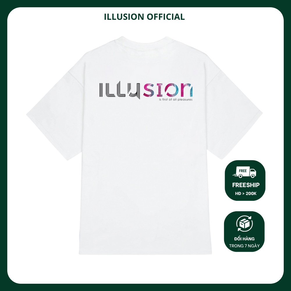 Áo thun trắng, áo thun cotton form rộng Bigsize I SEP 2022 TEE ILLUSION OFFICIAL