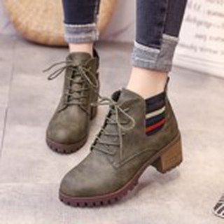 Giày boot cột dây cao cấp b330