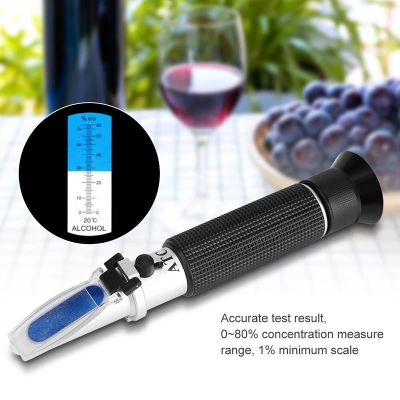 Khúc Xạ Kế Đo Độ Nồng Độ Rươu, Đo Nồng Độ Độ Cồn Từ 0 - 80%
