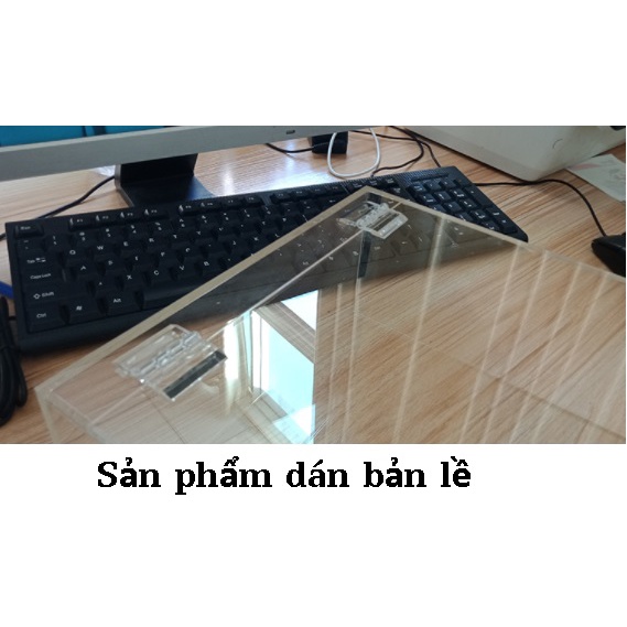 Bản lề mica, bản lề mini, trong suốt, KT 25x33mm