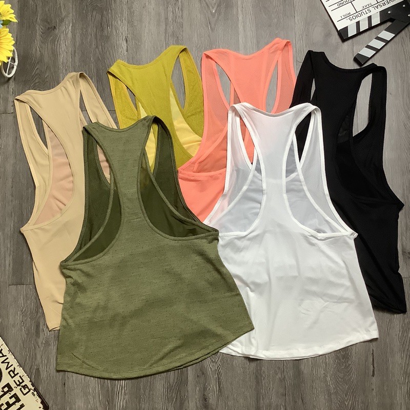 Áo tanktop phối lưới tập gym, thể thao, yoga