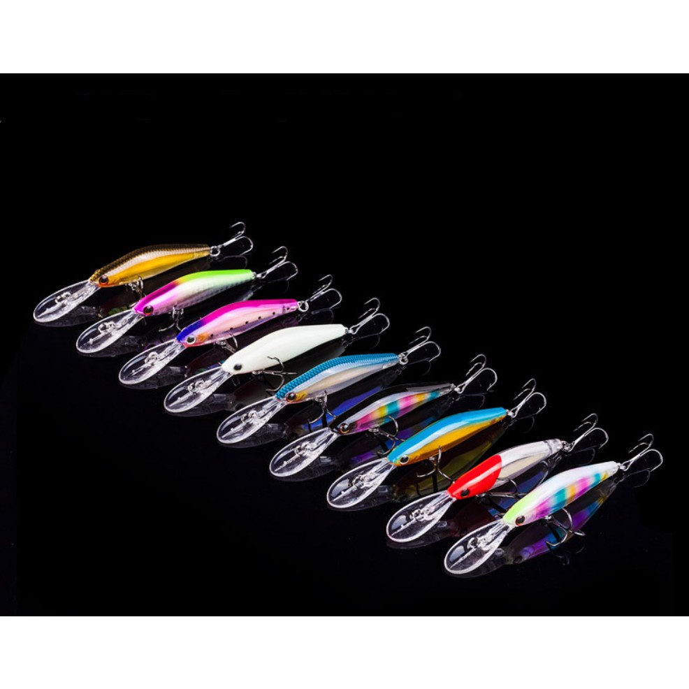 Mồi Câu Cá Giả Bằng Kim Loại 7.3g / 90mm 8 # 0.8-1.5m Kèm Hộp Đựng