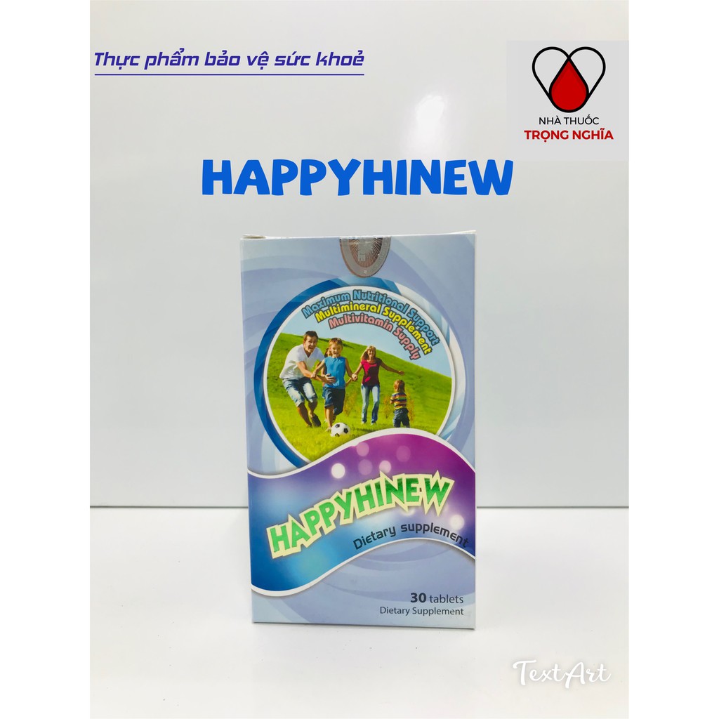 HAPPY HINEW - uống bổ sung vitamin và khoáng chất HỘP 30 VIÊN