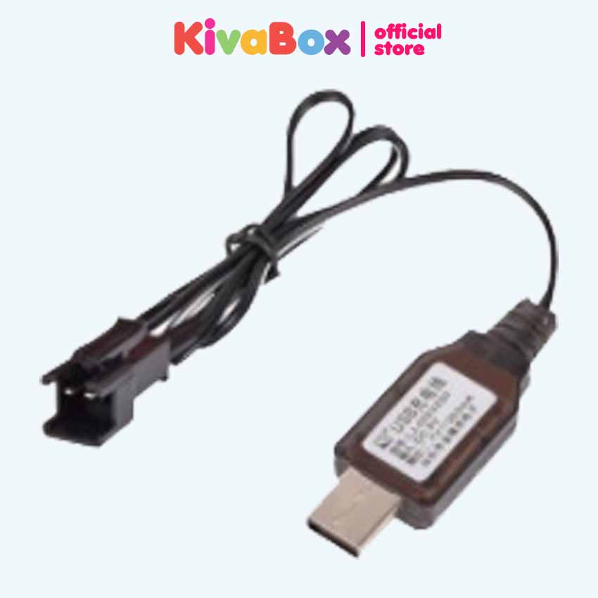 Pin sạc, cáp sạc pin 14500 3.7v 500mAh KIVABOX dành cho các loại xe điều khiển từ xa loại tròn cổng SM