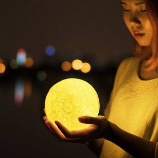 Đèn ngủ mặt trăng 8cm, Đèn trang trí Moon Light 3D