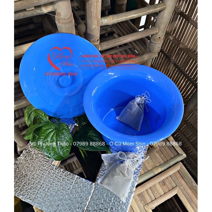 Xô đá inox size 18 | Dùng kèm ghế xông hỗ trợ xông vùng kín | Vũ Phương Thảo Mom Shin | Shop Mẹ Thảo | Ở Cữ Mẹ Shin