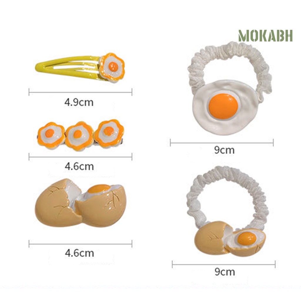 Kẹp Tóc BB Hình Quả Trứng Siêu Mềm Sáng Tạo 5 Kiểu Lựa Chọn